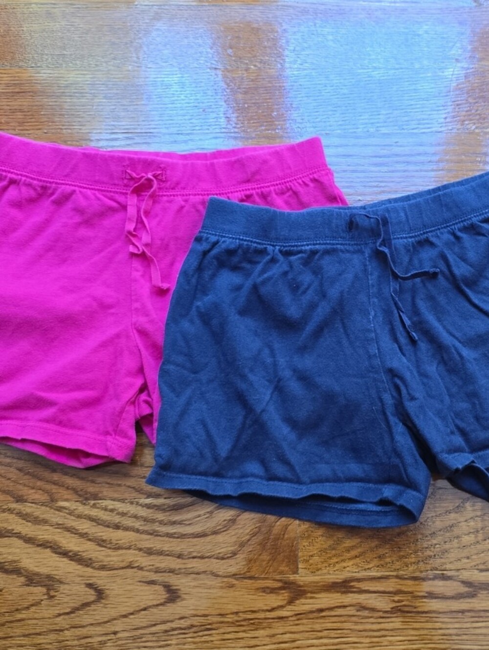 Lands' End Girls' Pink and Blue Cotton Shorts - Pack